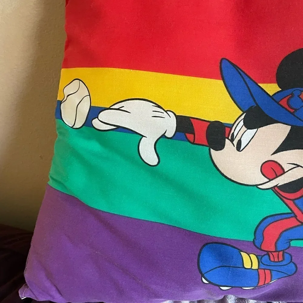 Disney Vintage Goofy Mickey Sports Themed Pillows 18x18!